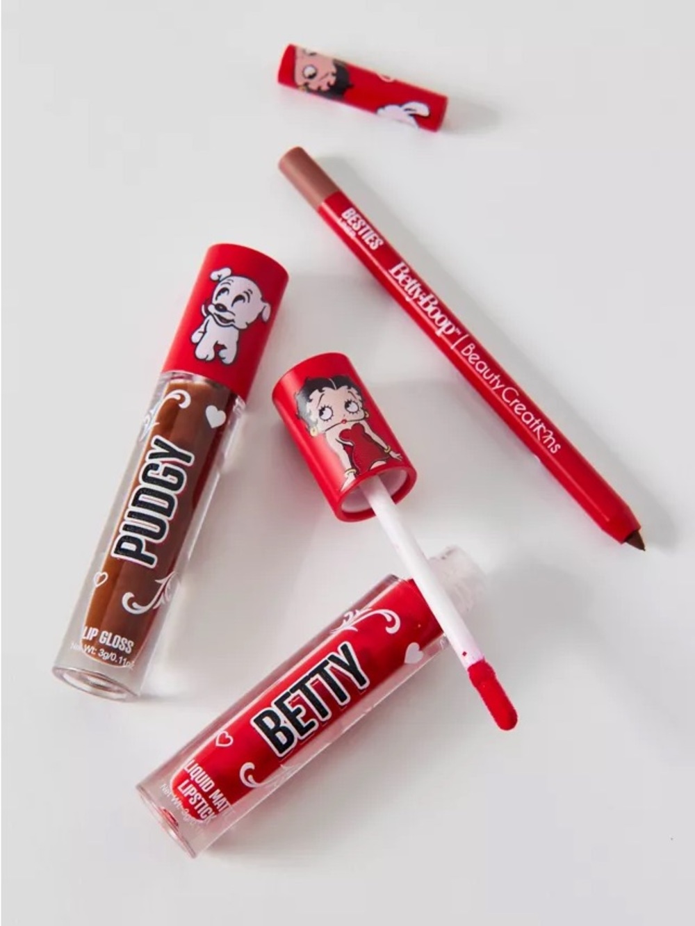 Beauty Creations x Betty Boop Besitos Cherry Scented Lip Trio Set - Picture 2 of 6